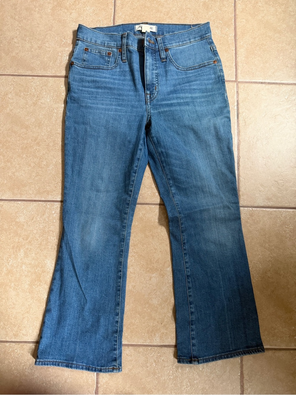 Madewell Medium Blue Boot-Cut Jeans